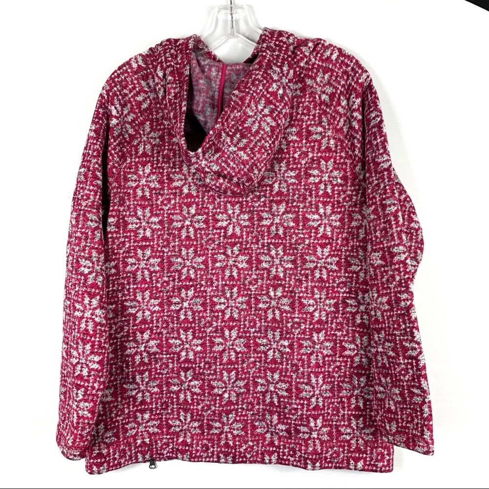 Talbots Polyester Hooded Snowflake Pullover - image 2